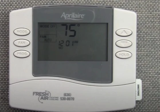 Aprilaire Thermostat Says Off