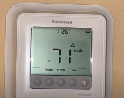 Honeywell Thermostat Warning Signs