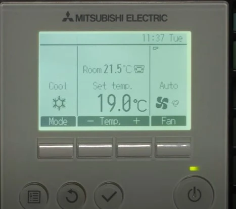 Mitsubishi Thermostat Symbols